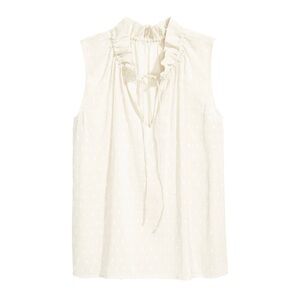 H&M Swiss Dot Lightweight Cream Tank 10